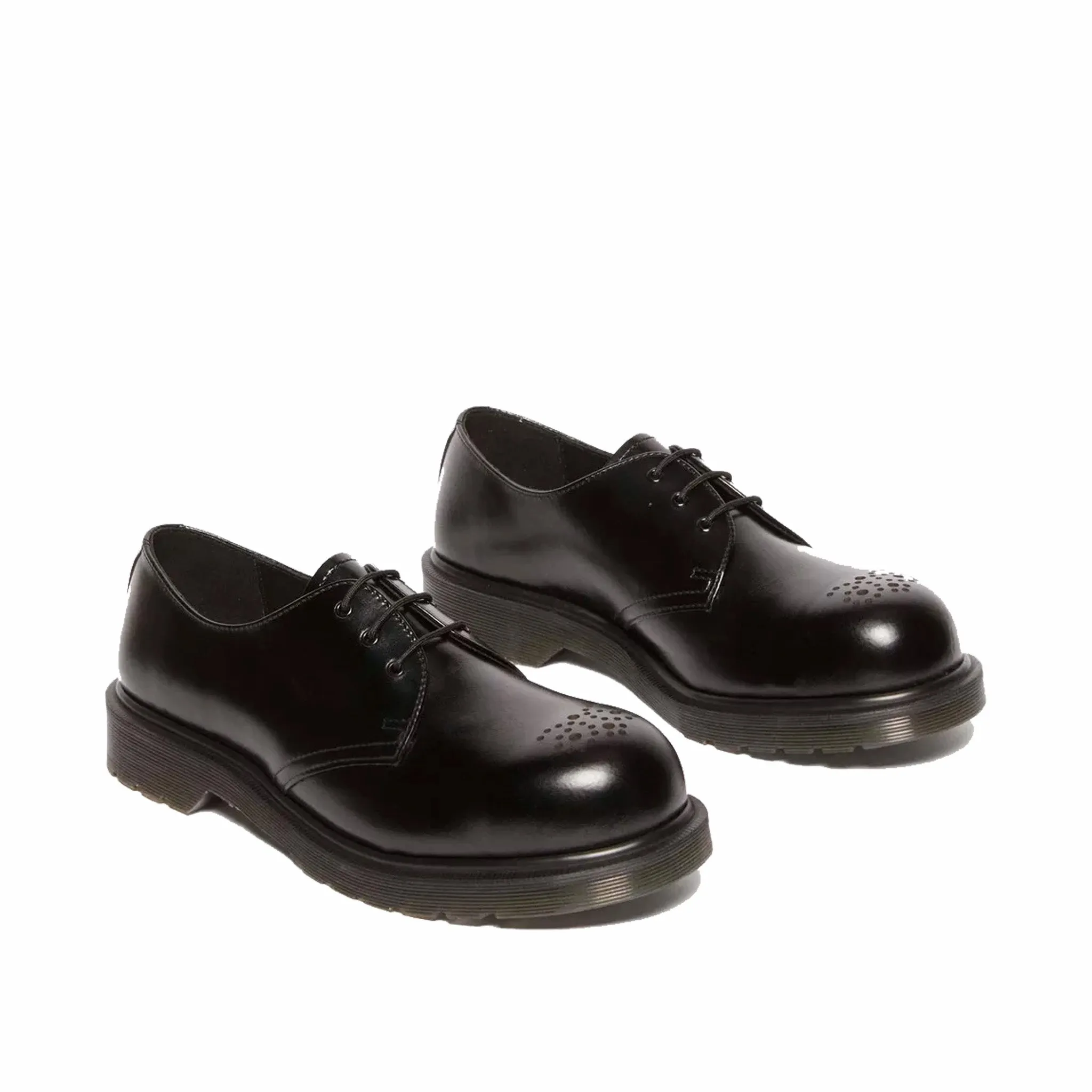 Dr. Martens 1461 St Brogue Analine Leather Steel Toe (Black/Black)