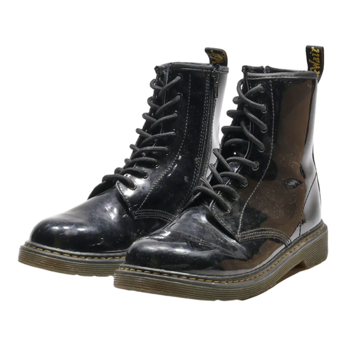 DR MARTENS Ankle Boots Black Leather Womens UK 5