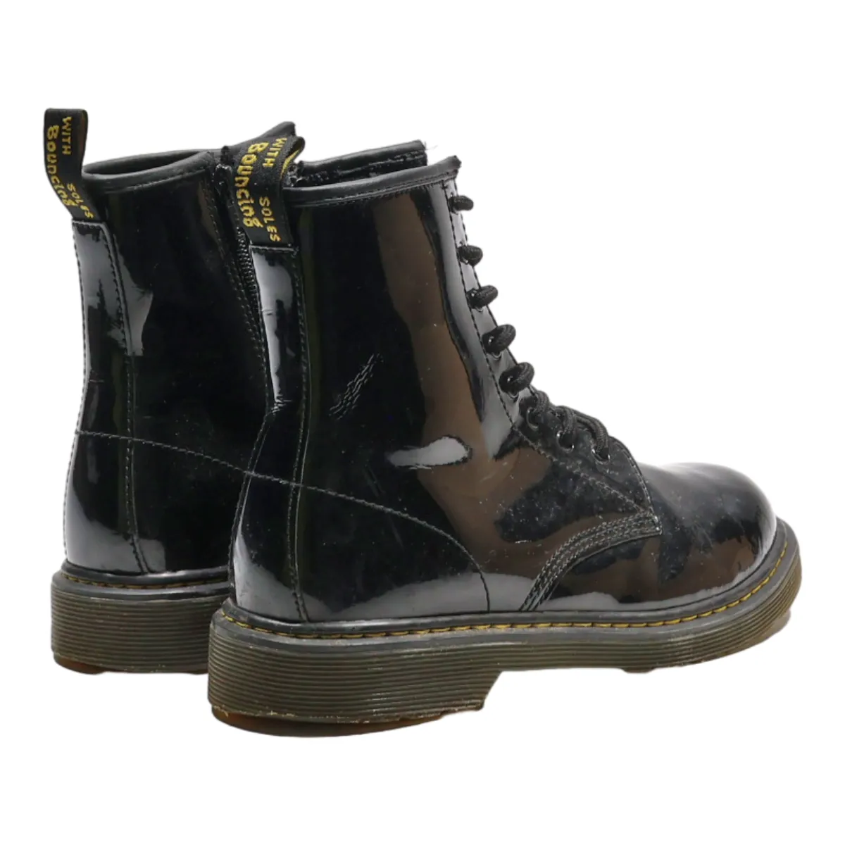 DR MARTENS Ankle Boots Black Leather Womens UK 5