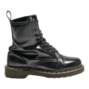 DR MARTENS Lace-Up Boots Black Leather Womens UK 4