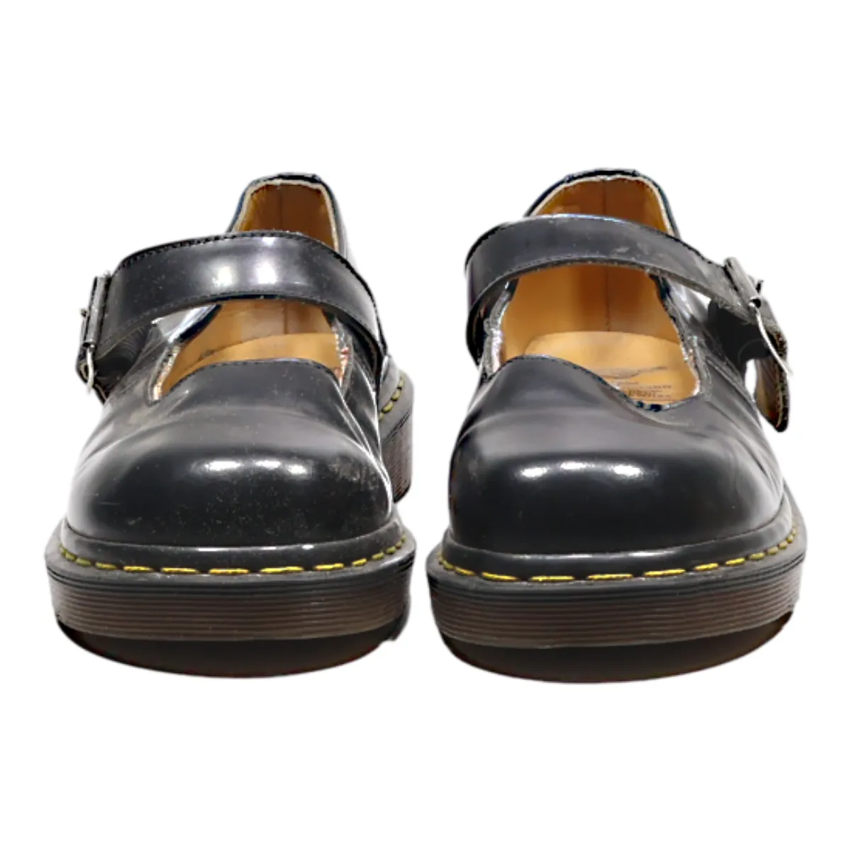 DR MARTENS Mary Jane Made In England Ballet Shoes Black Leather Womens UK 5