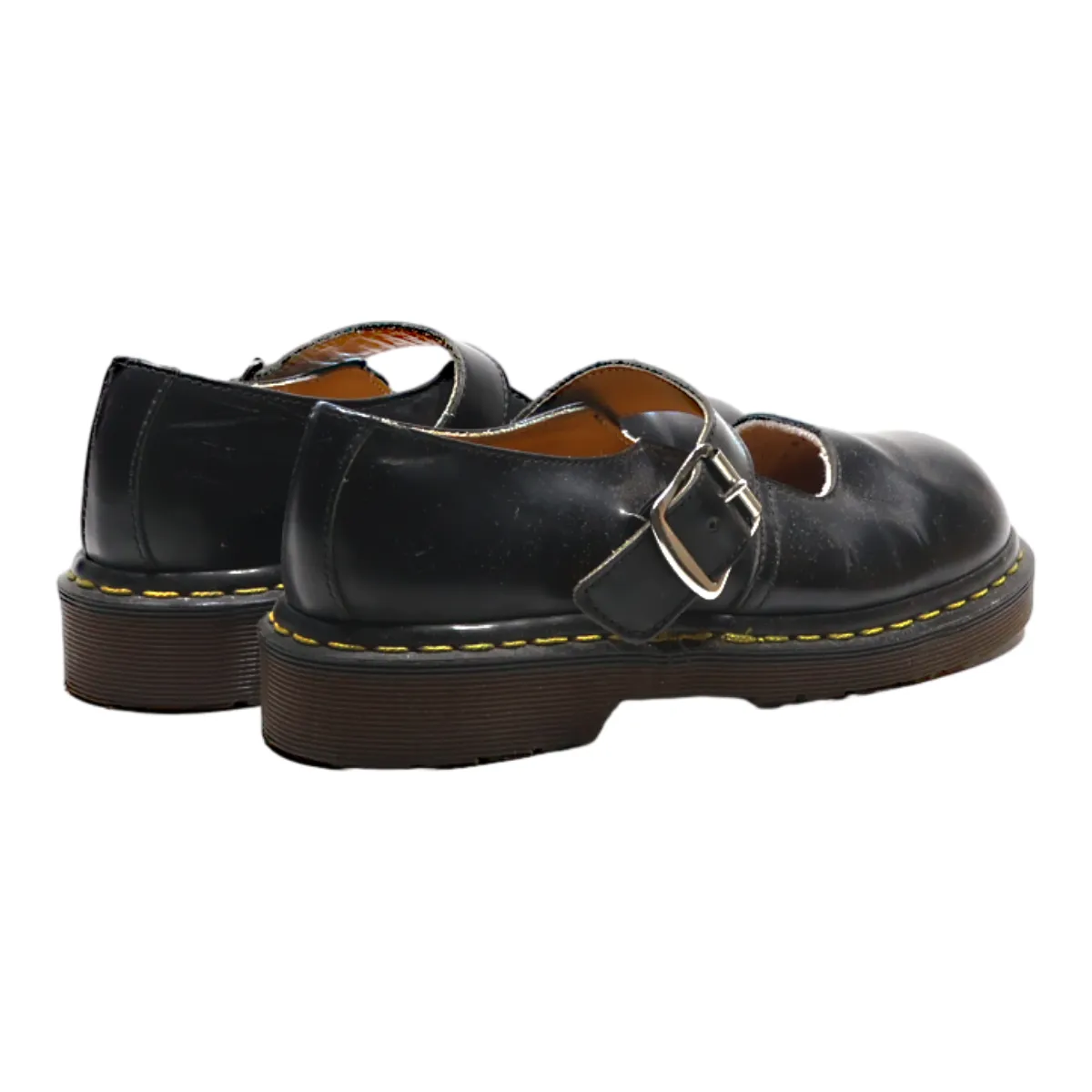 DR MARTENS Mary Jane Made In England Ballet Shoes Black Leather Womens UK 5
