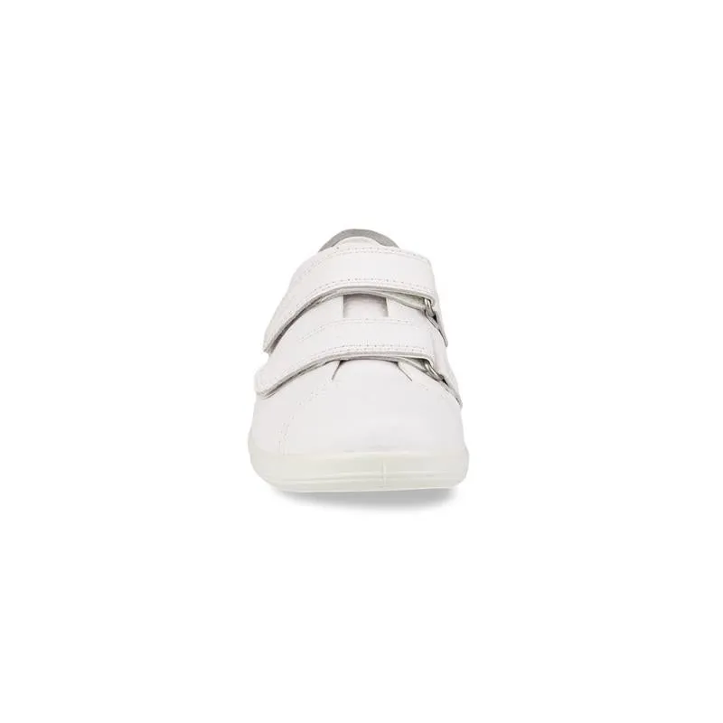 ECCO Soft 20 Bright White Lyra 2 Strap Ladies Leather Sneaker