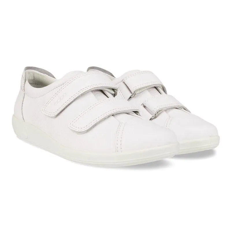 ECCO Soft 20 Bright White Lyra 2 Strap Ladies Leather Sneaker