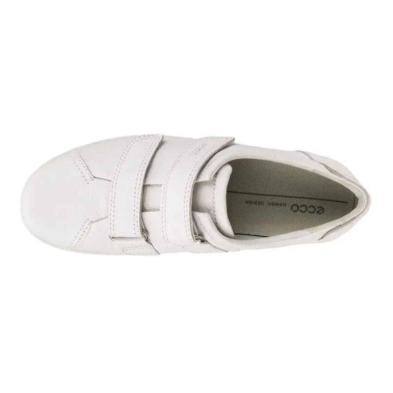 ECCO Soft 20 Bright White Lyra 2 Strap Ladies Leather Sneaker