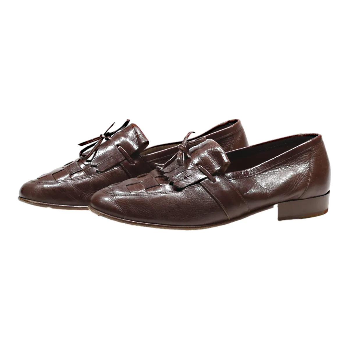 FRETZ Loafer Shoes Brown Leather Mens UK 7