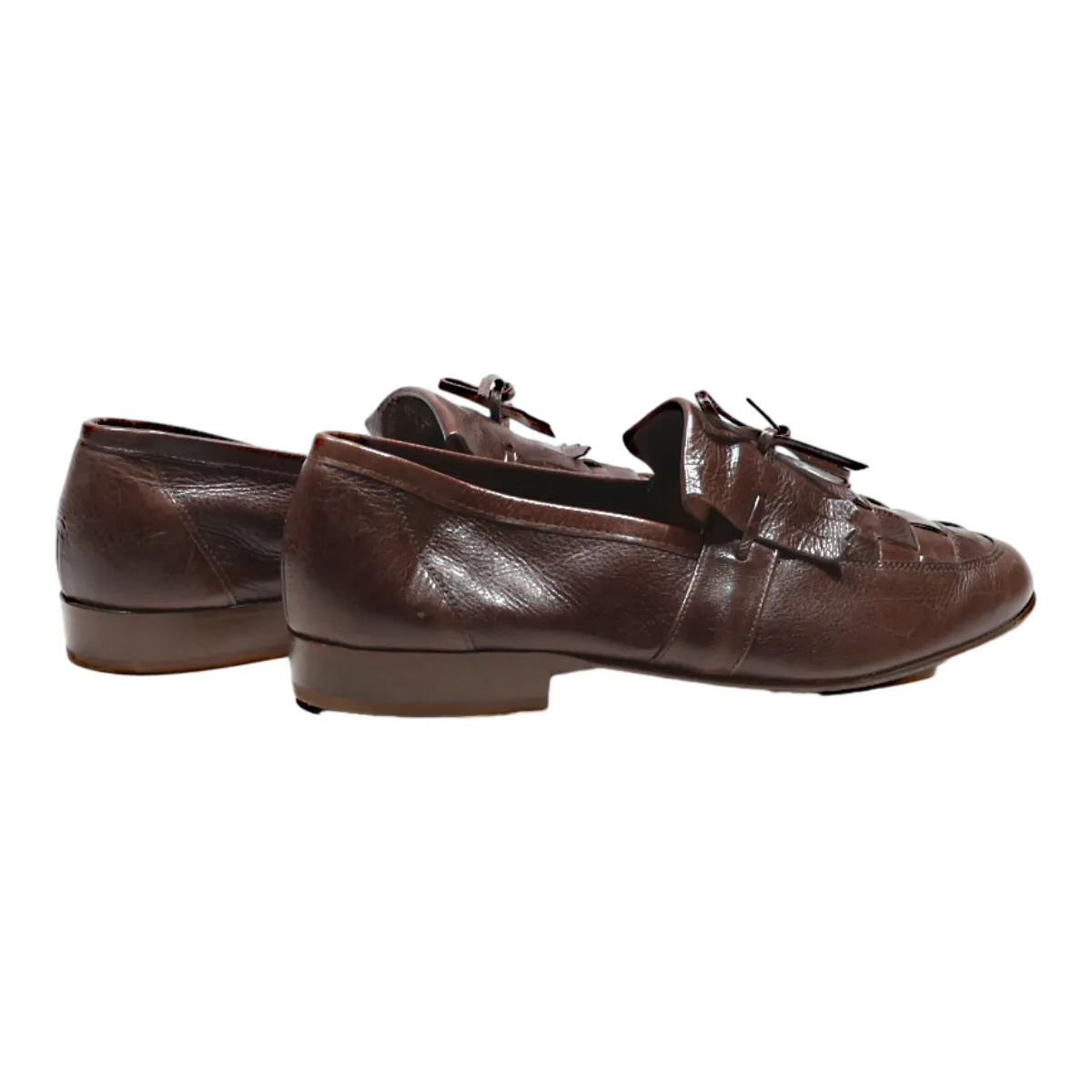FRETZ Loafer Shoes Brown Leather Mens UK 7