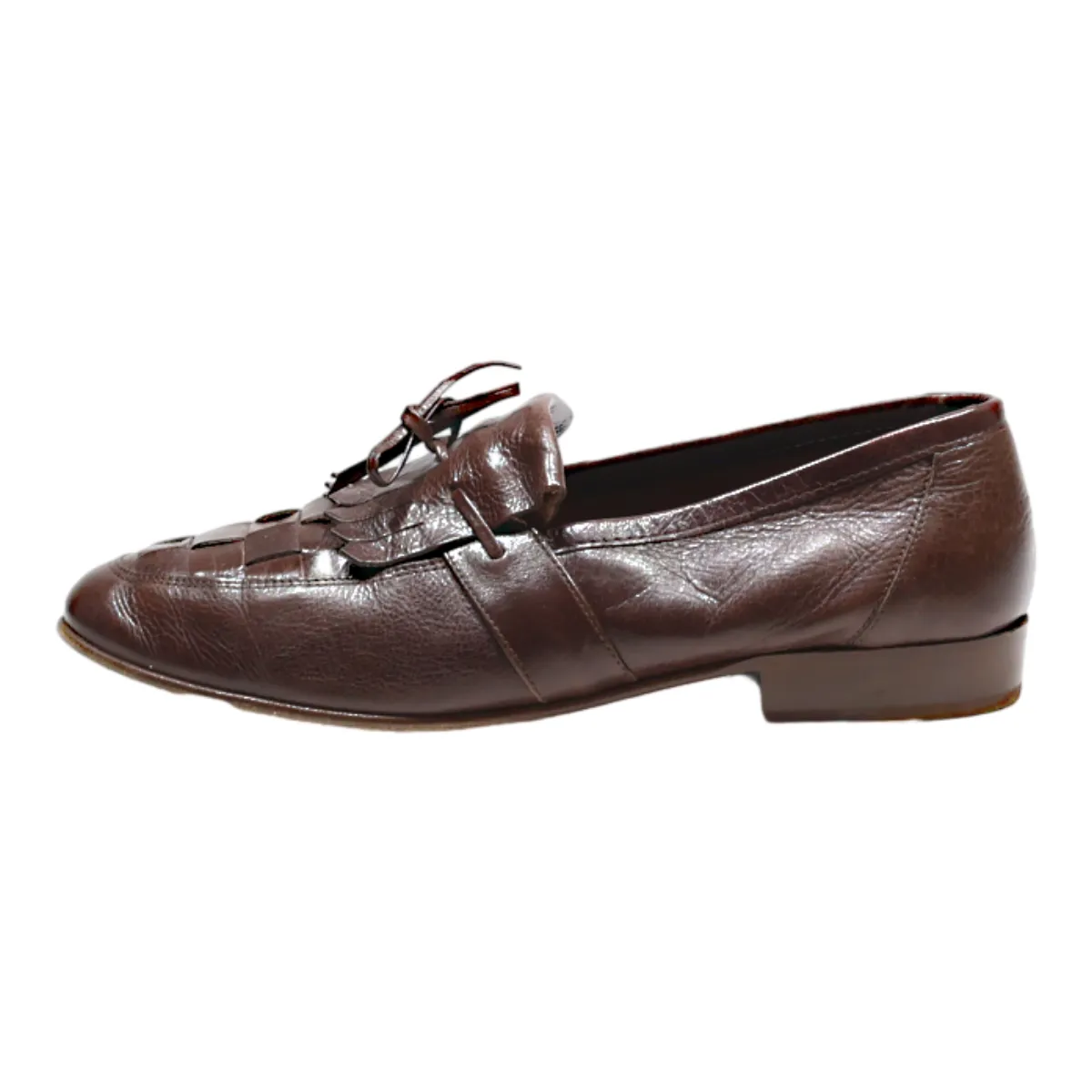 FRETZ Loafer Shoes Brown Leather Mens UK 7