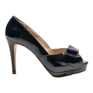FRIDA Peep Toe Heels Blue Leather Womens UK 4