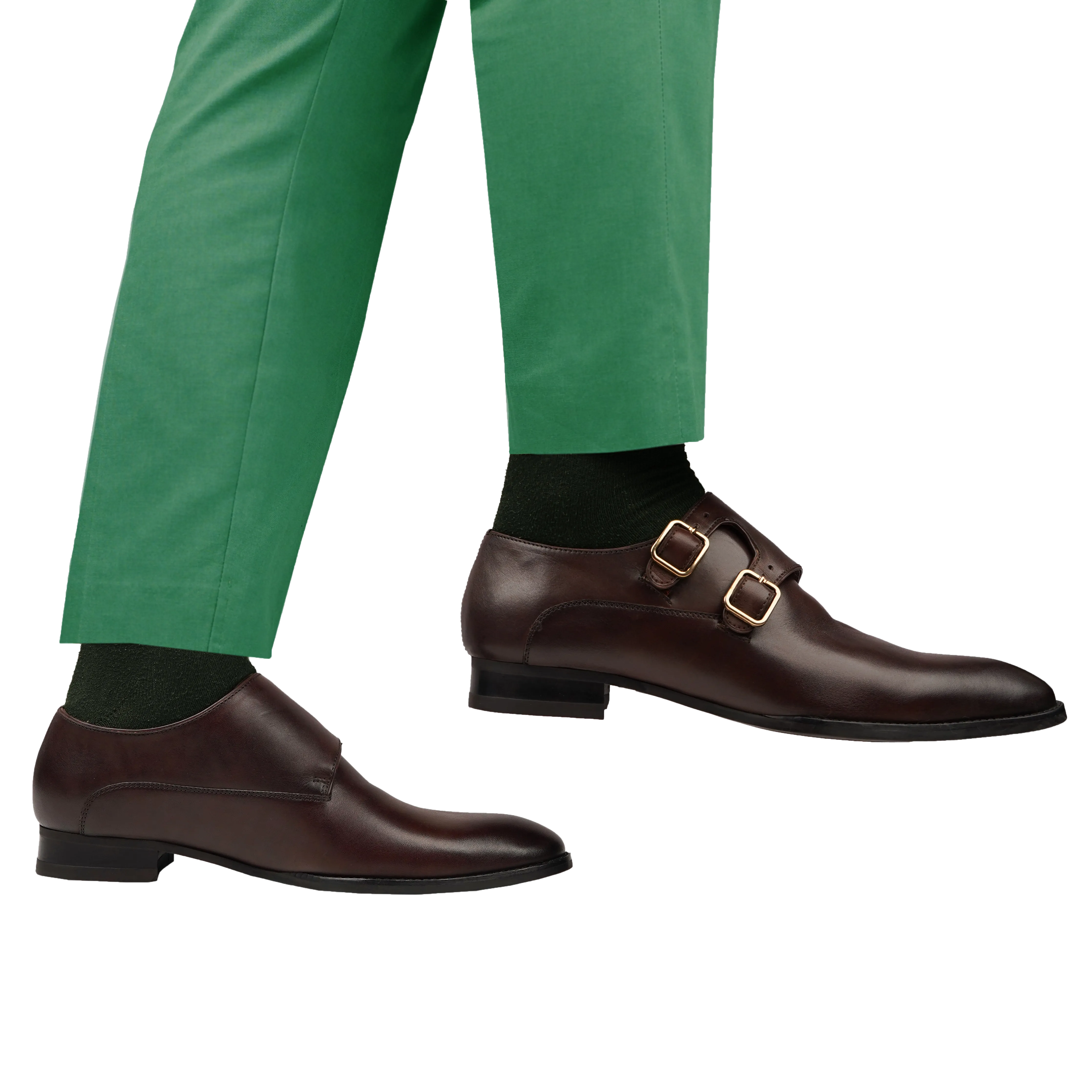 Garda - Men's Dark Brown Calf Leather Double Monkstrap