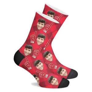 Gift For Son Custom Photo Socks Funny Gift From Parents
