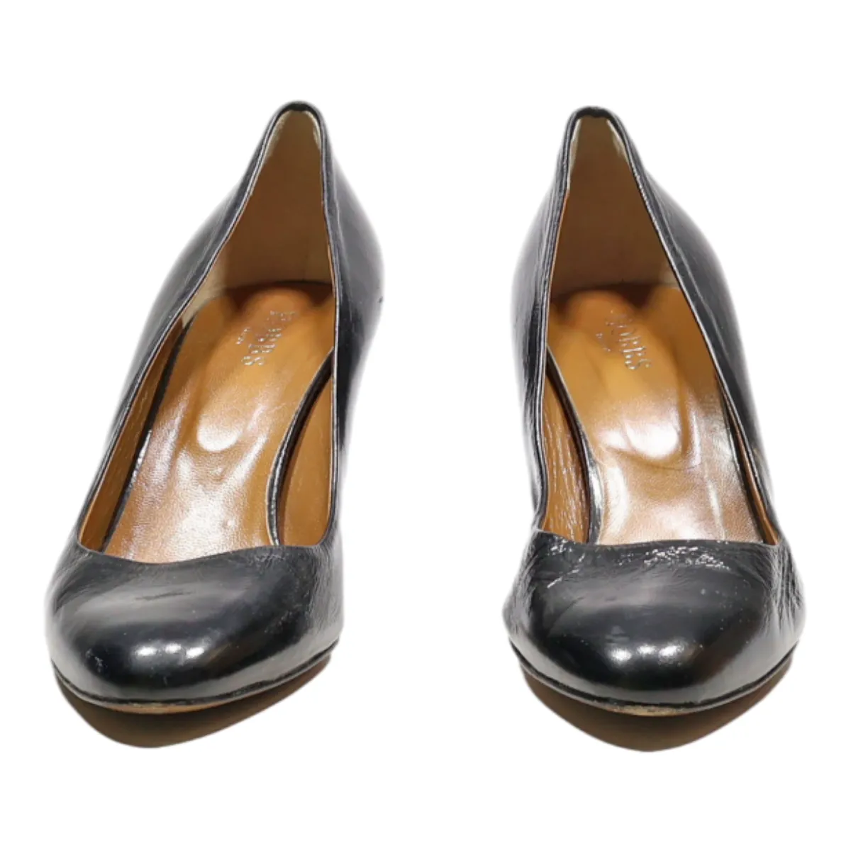 HOBBS Pump Heels Black Leather Womens UK 6.5