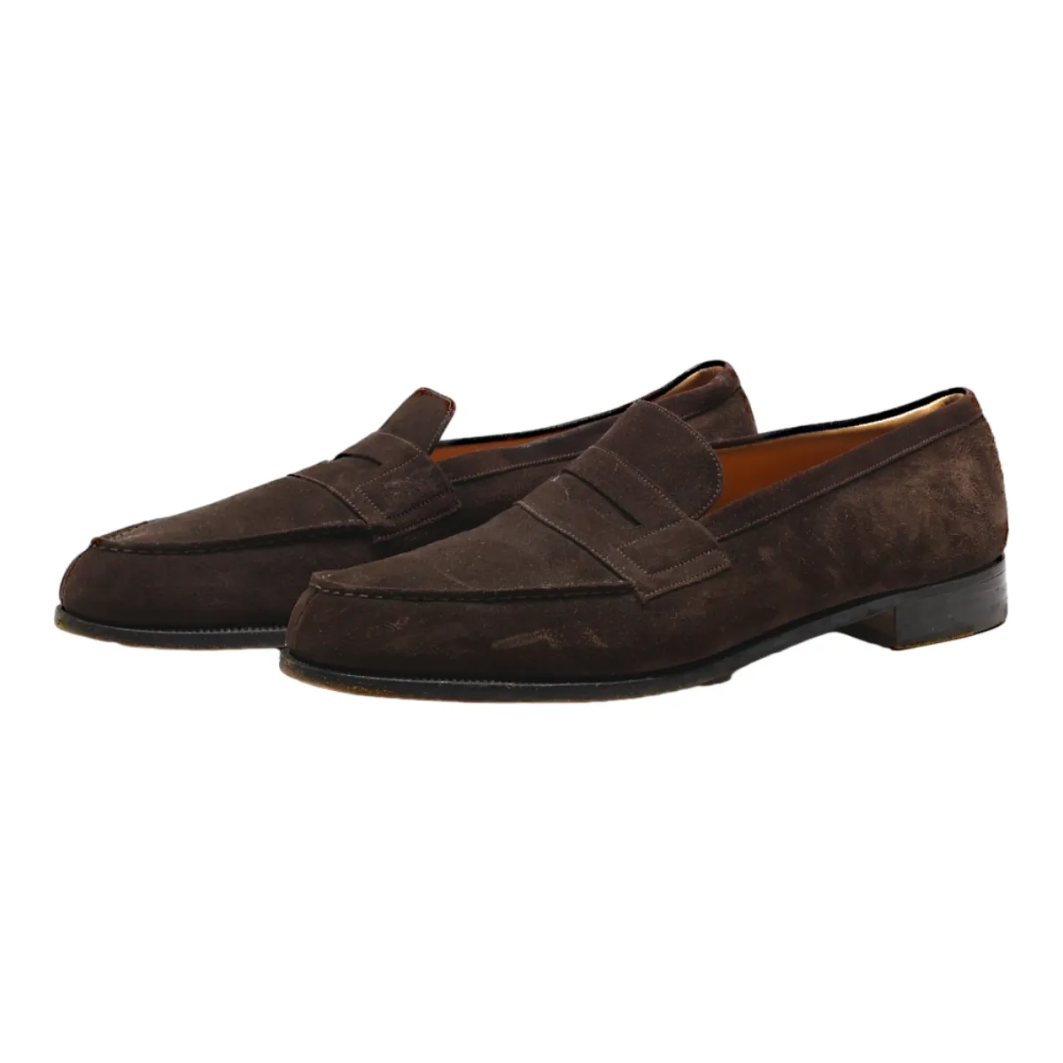 J.M. WESTON Loafer Shoes Brown Suede Mens UK 12