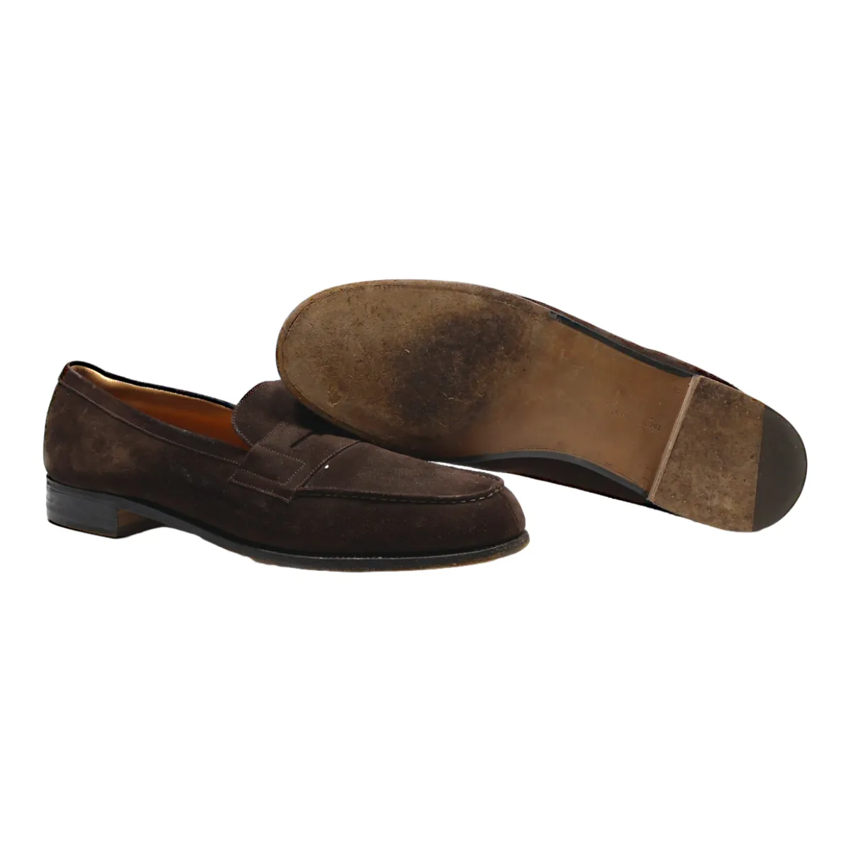 J.M. WESTON Loafer Shoes Brown Suede Mens UK 12