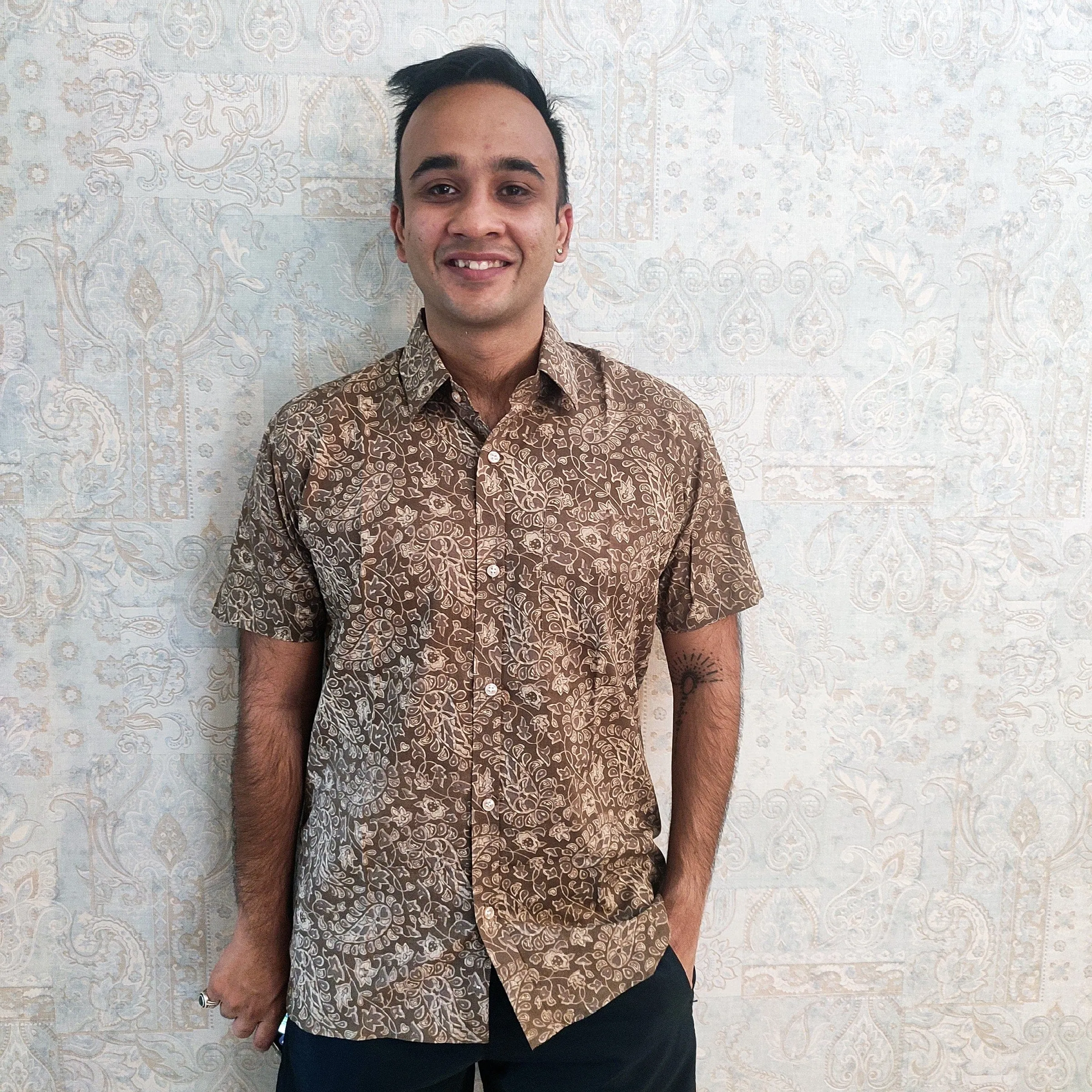 Jodhpuri hand block cotton shirt