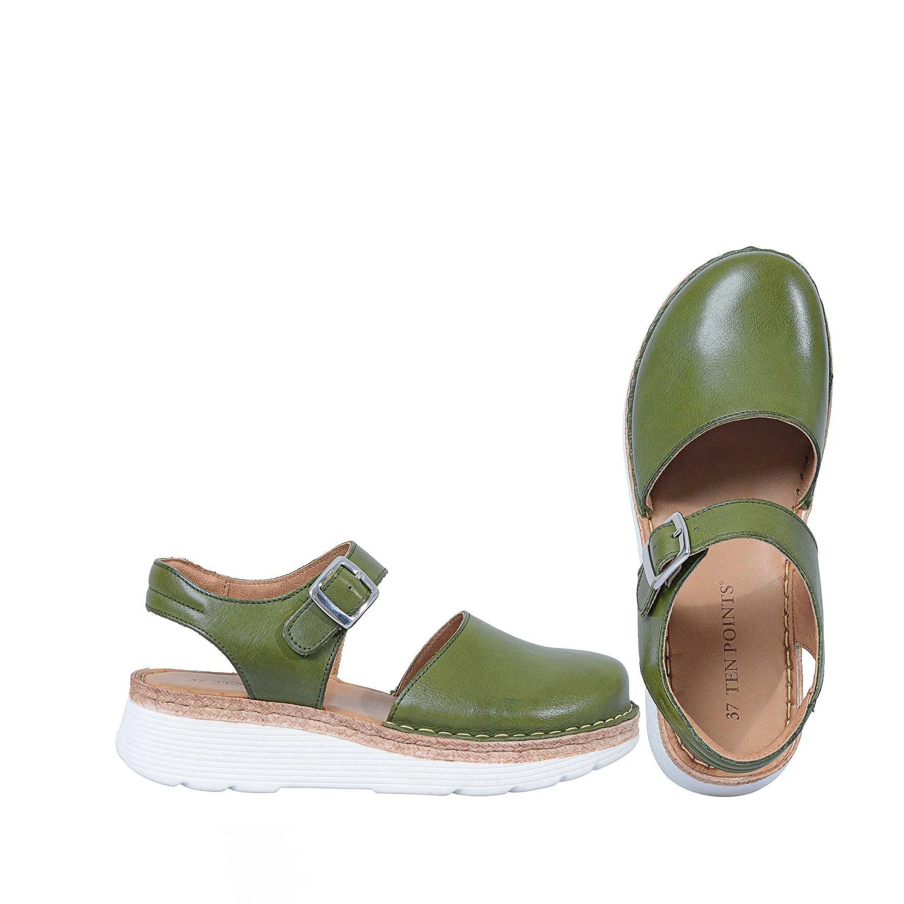 Khaki Closed Toe Sandals