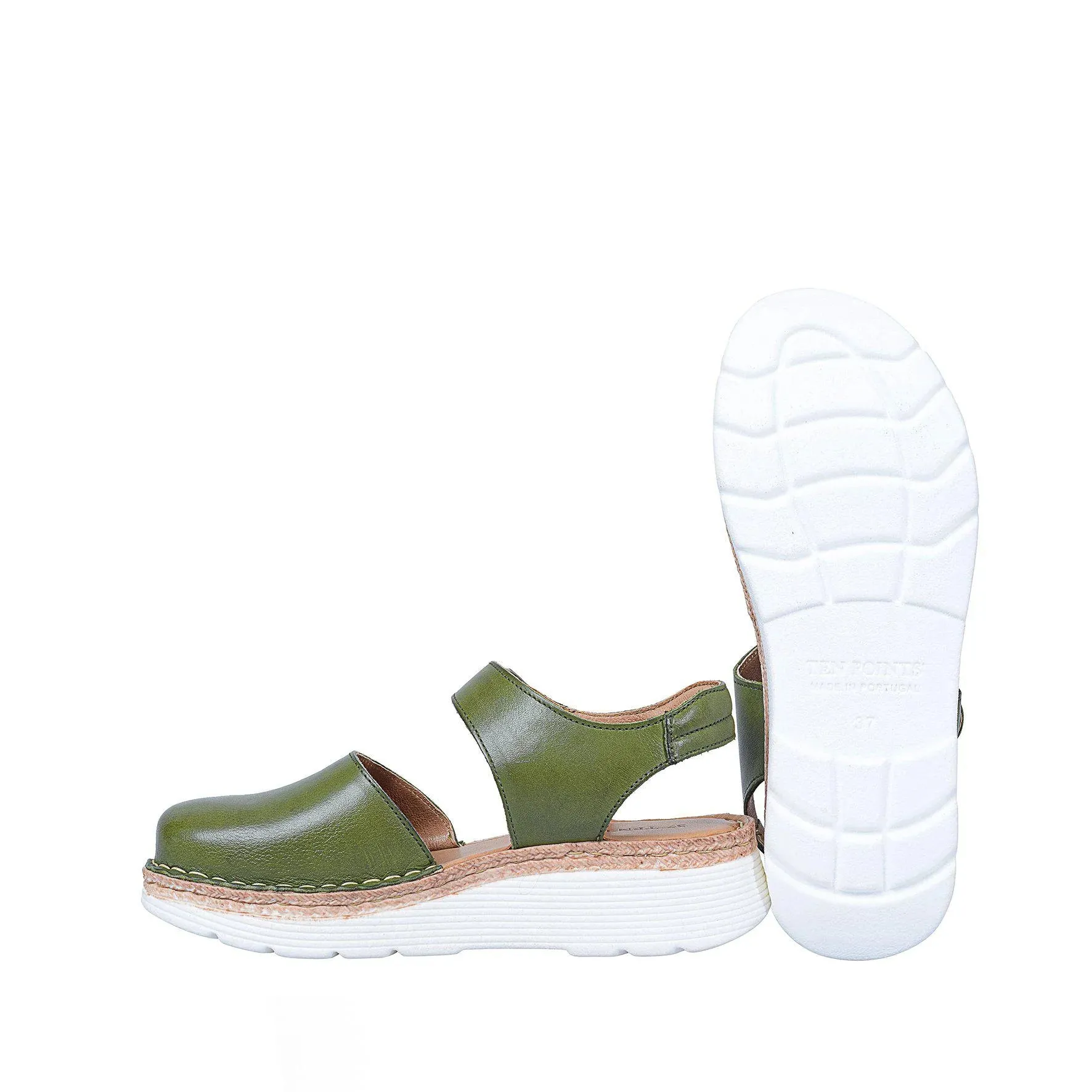 Khaki Closed Toe Sandals