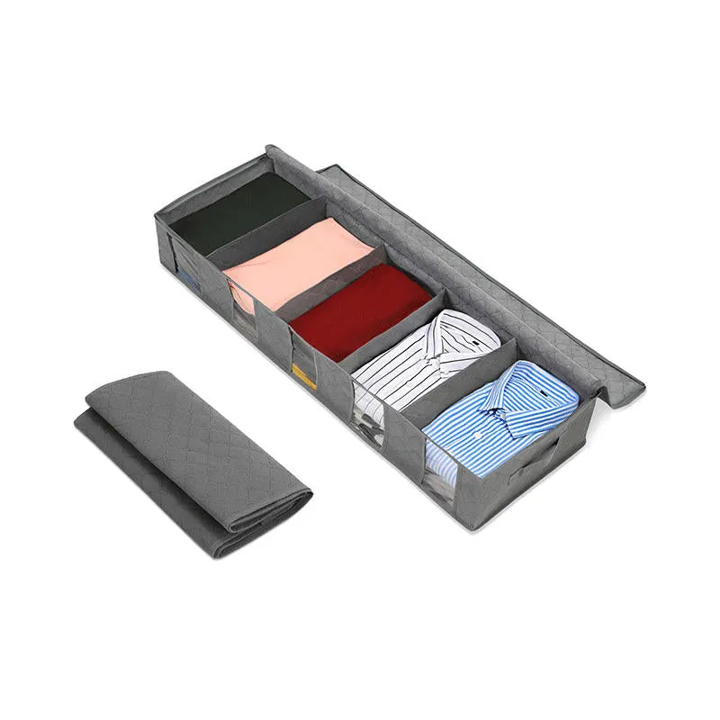 Large Capacity Under Bed Storage Bag for Shoes, Duvet, and Clothes - Non-Woven Container