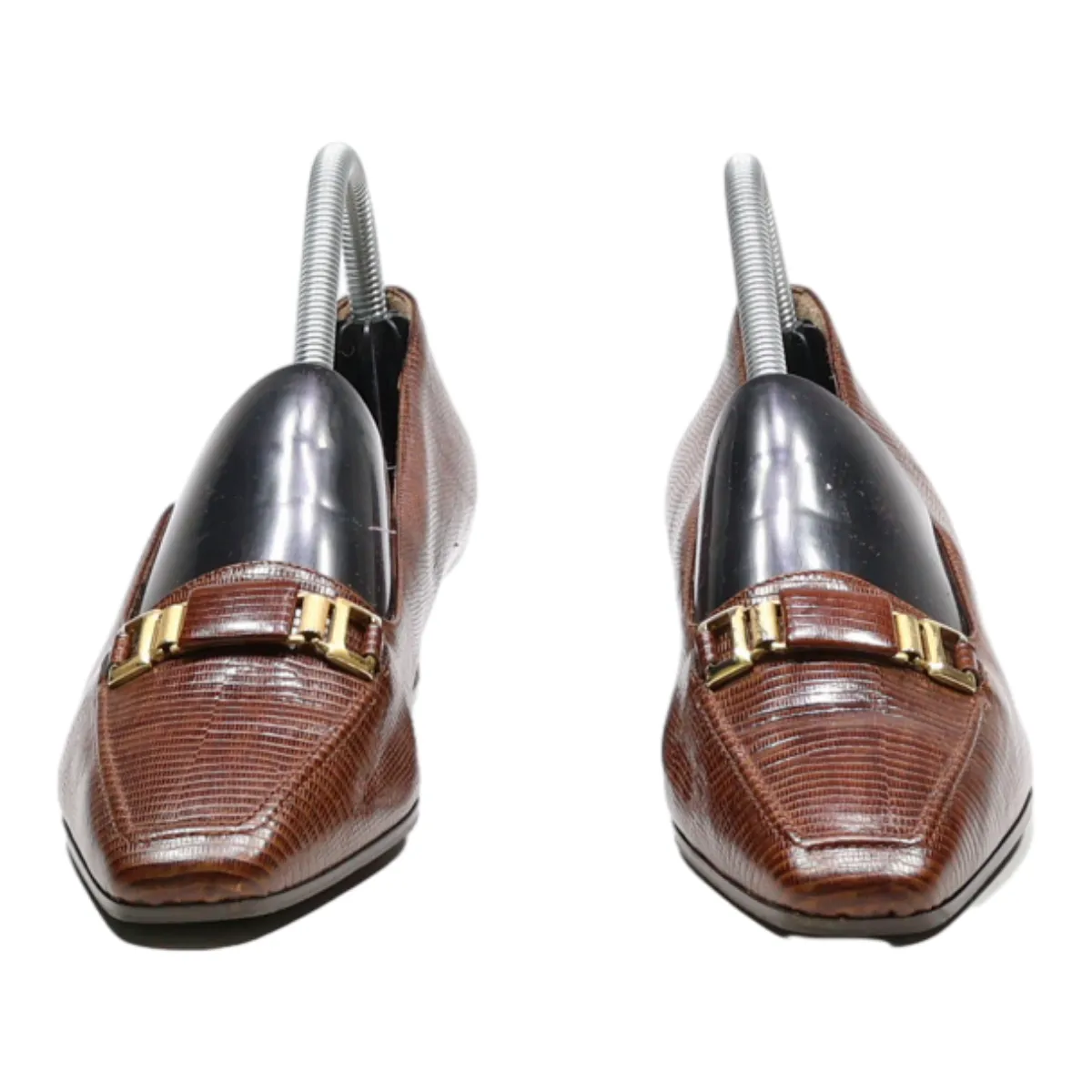 LORBAC Court Heels Brown Leather Womens UK 6.5