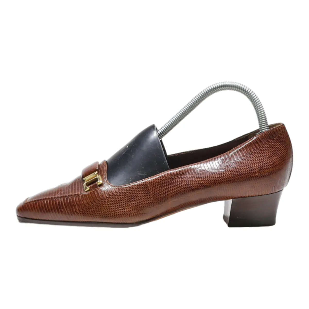 LORBAC Court Heels Brown Leather Womens UK 6.5