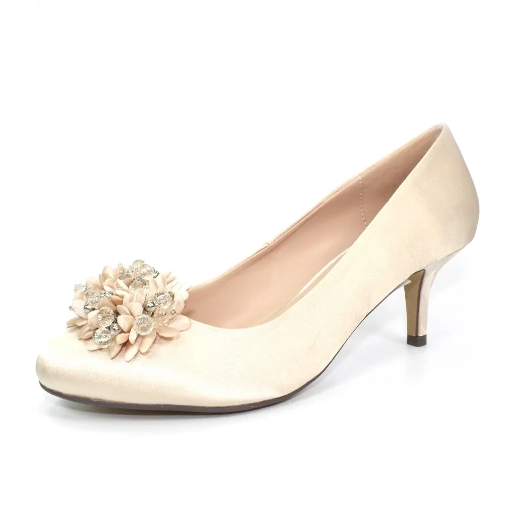 Lunar  Blossom Corsage Court Shoe.