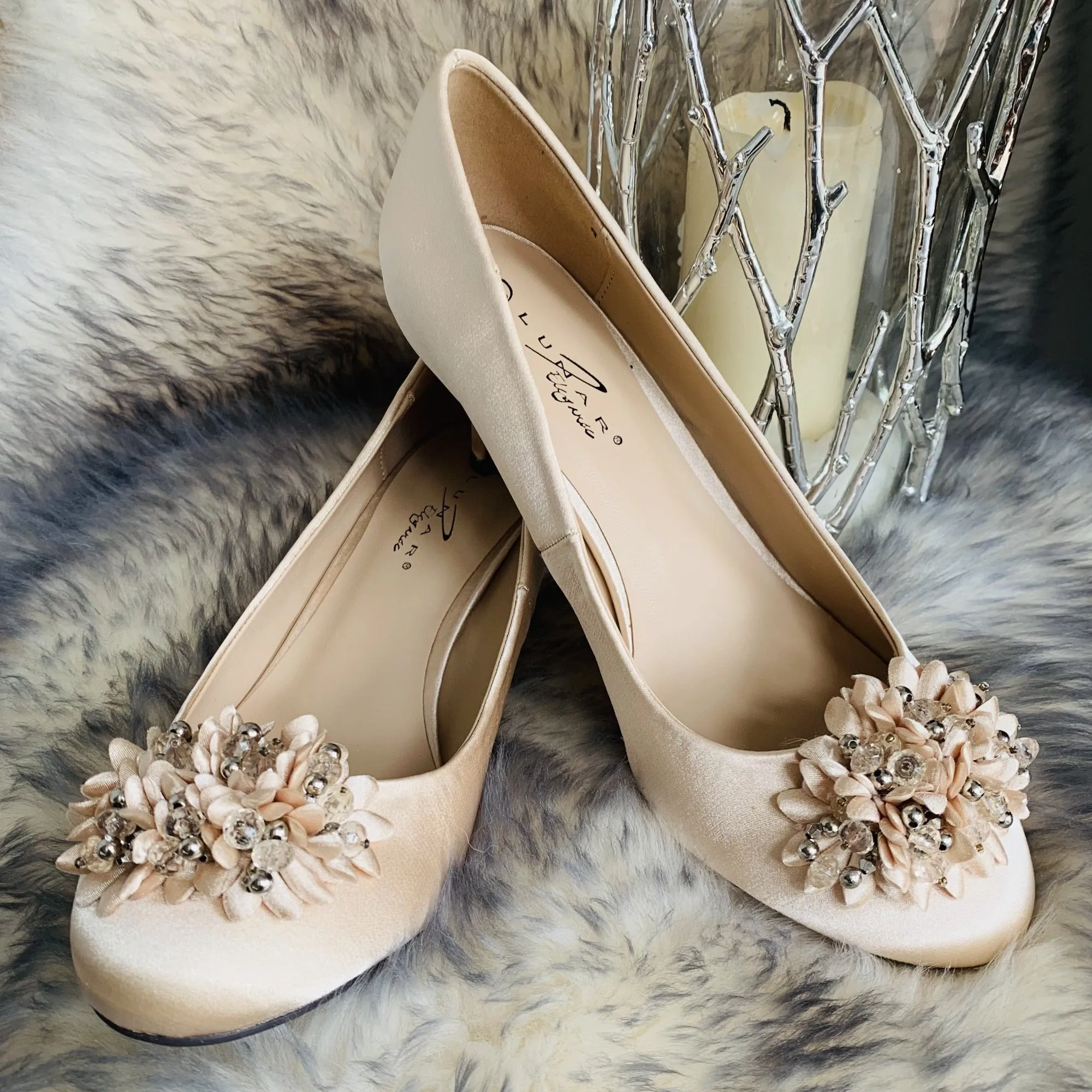 Lunar  Blossom Corsage Court Shoe.