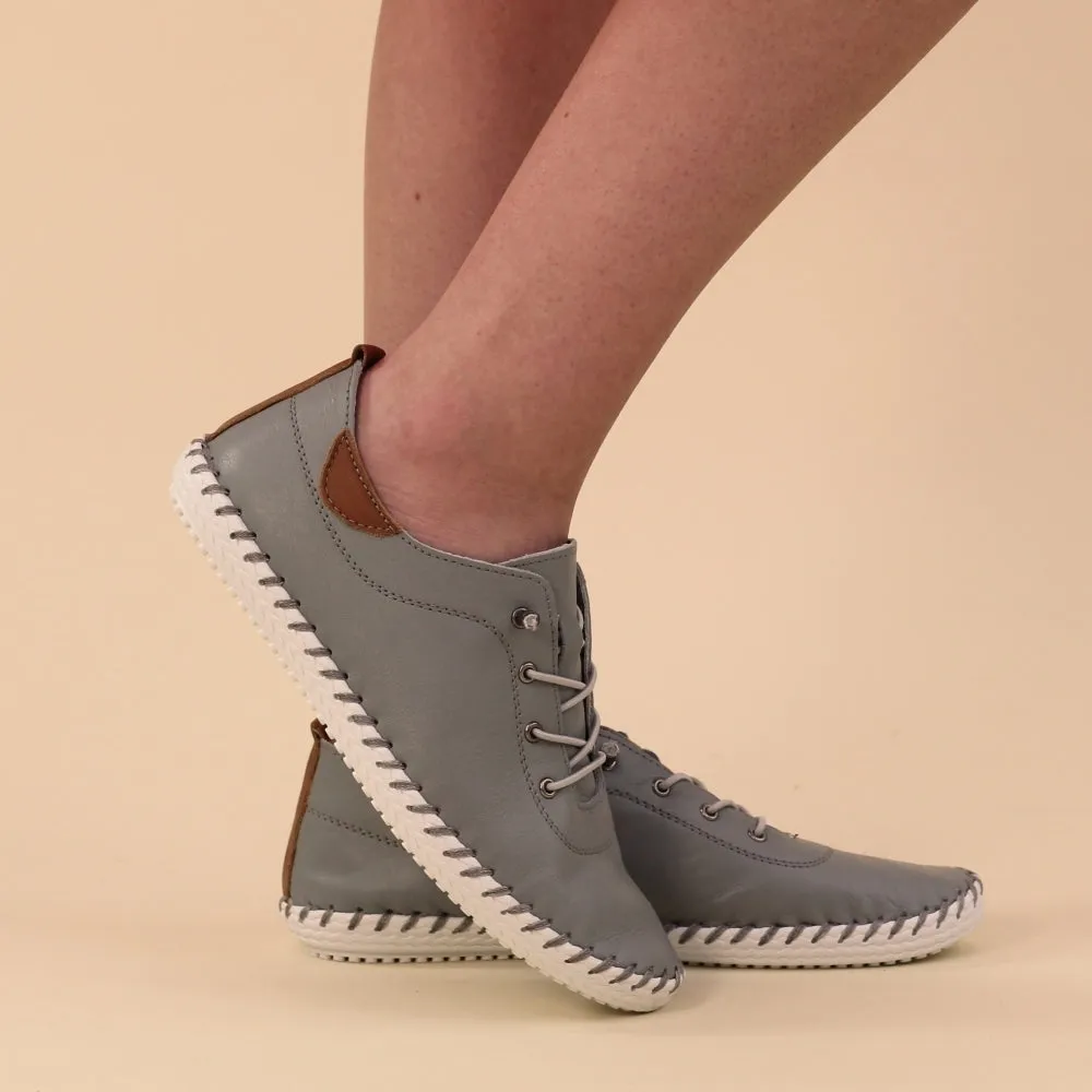 Lunar Shoes St Ives Leather Plimsoll