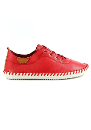 Lunar Shoes St Ives Leather Plimsoll