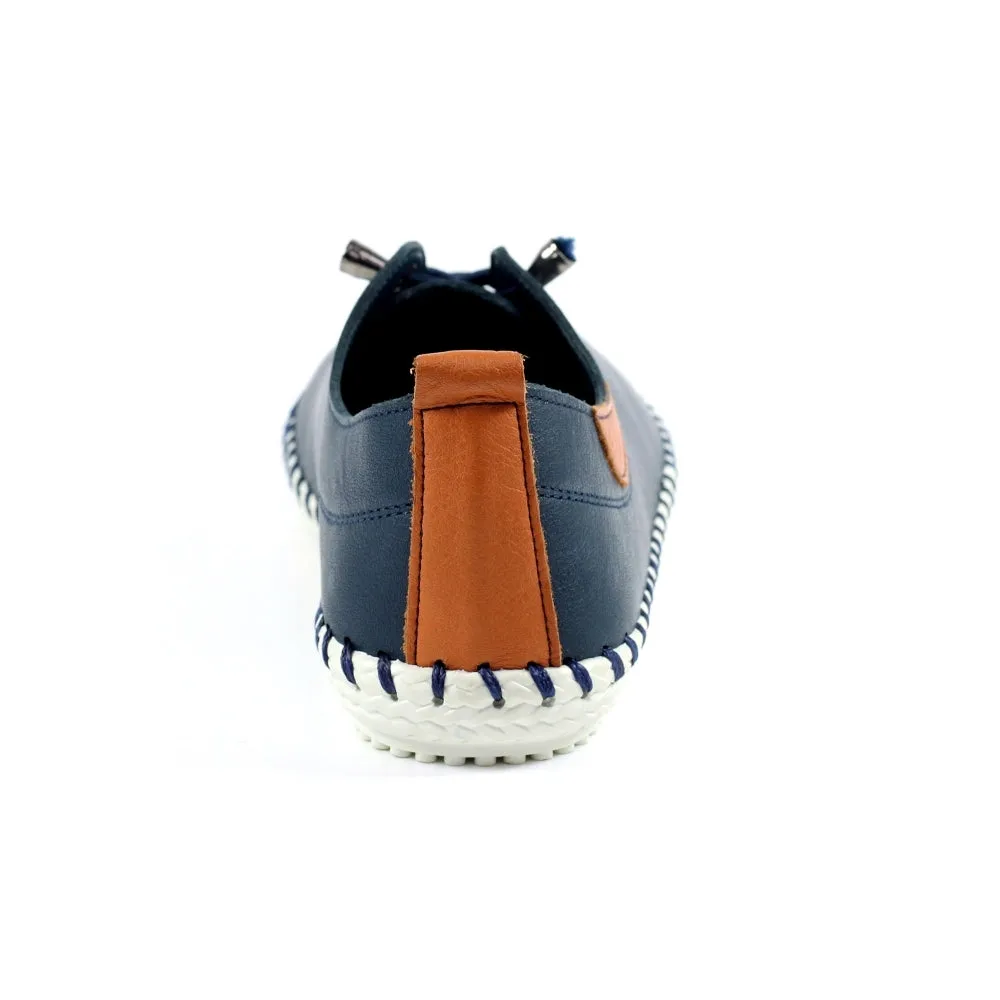 Lunar Shoes St Ives Leather Plimsoll