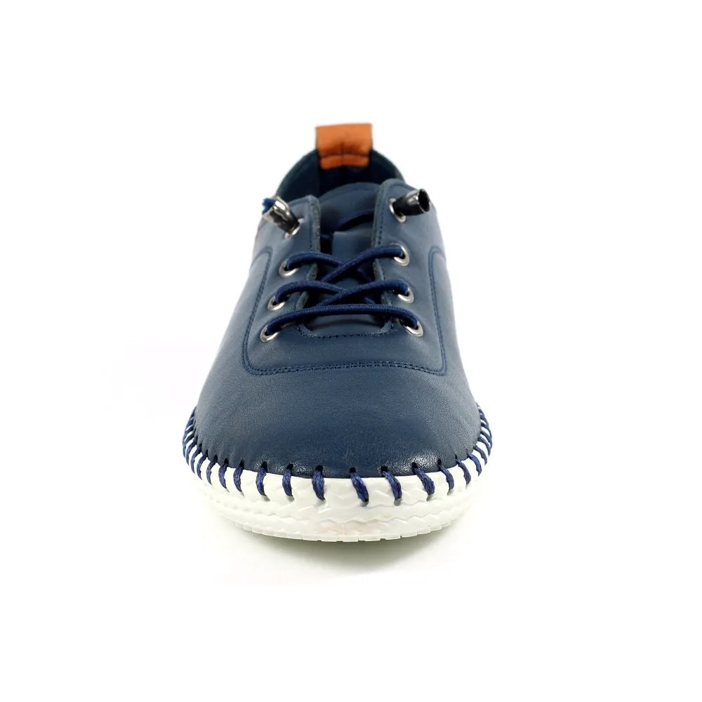 Lunar Shoes St Ives Leather Plimsoll