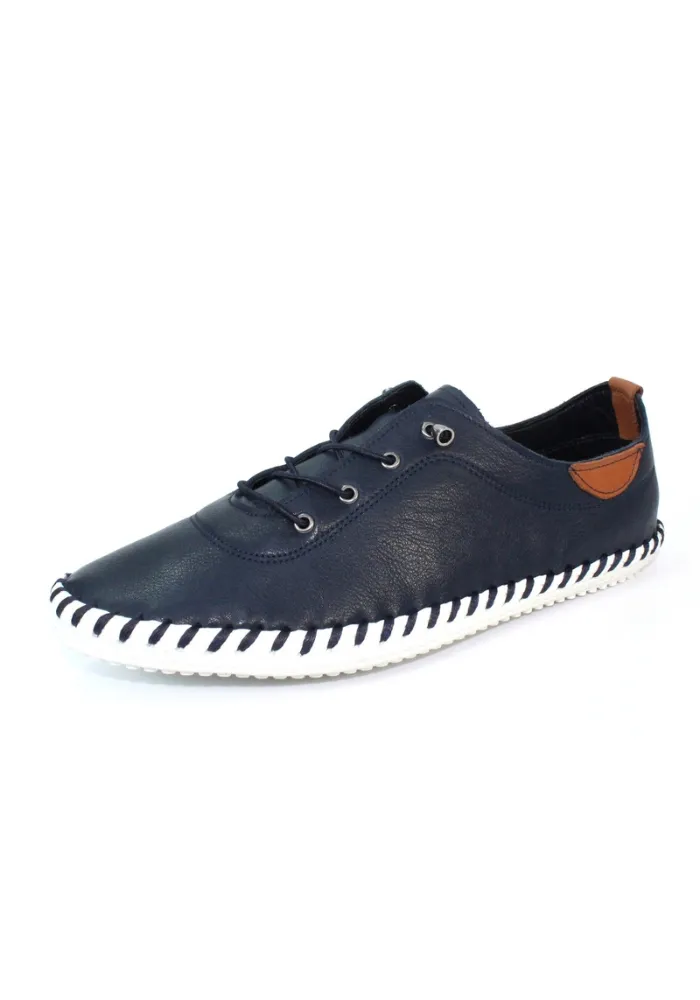Lunar Shoes St Ives Leather Plimsoll