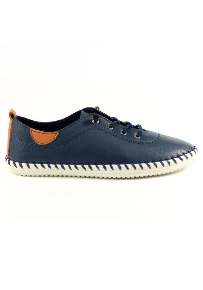 Lunar Shoes St Ives Leather Plimsoll