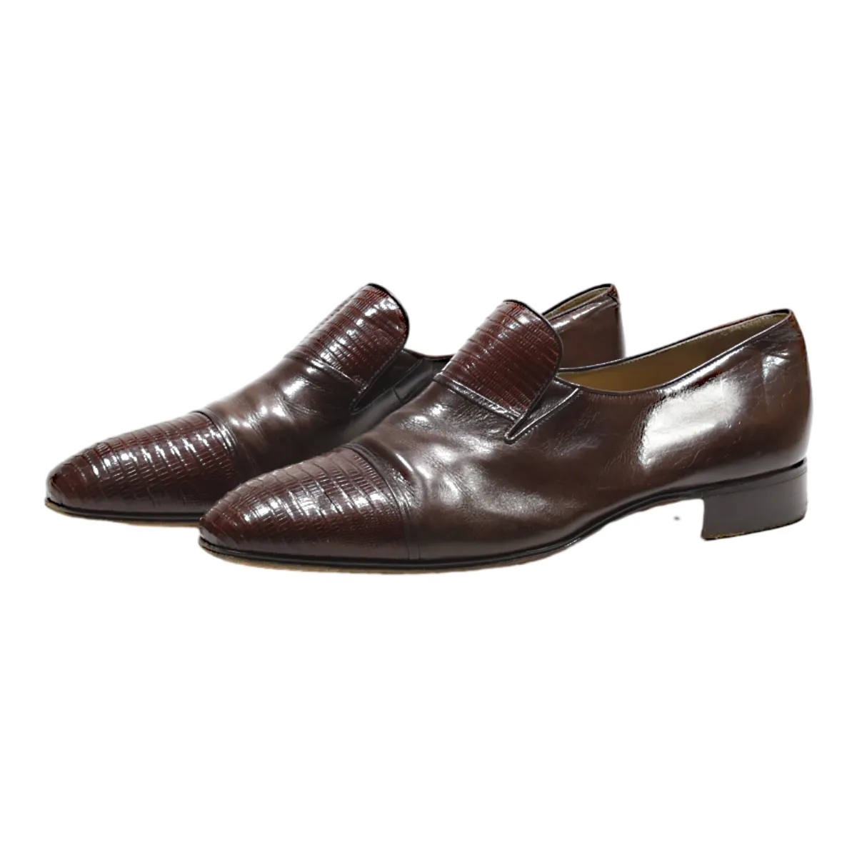 MAURI Loafer Shoes Brown Leather Mens UK 7