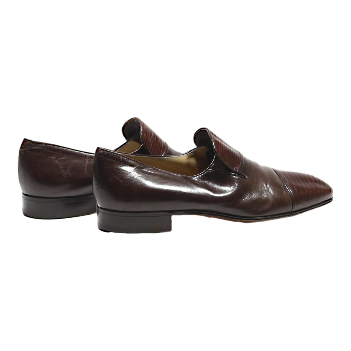 MAURI Loafer Shoes Brown Leather Mens UK 7