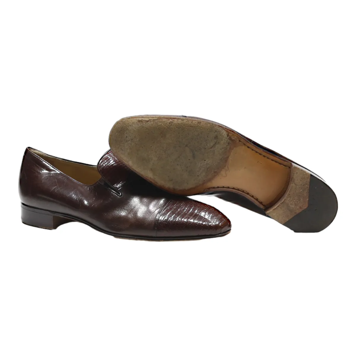 MAURI Loafer Shoes Brown Leather Mens UK 7
