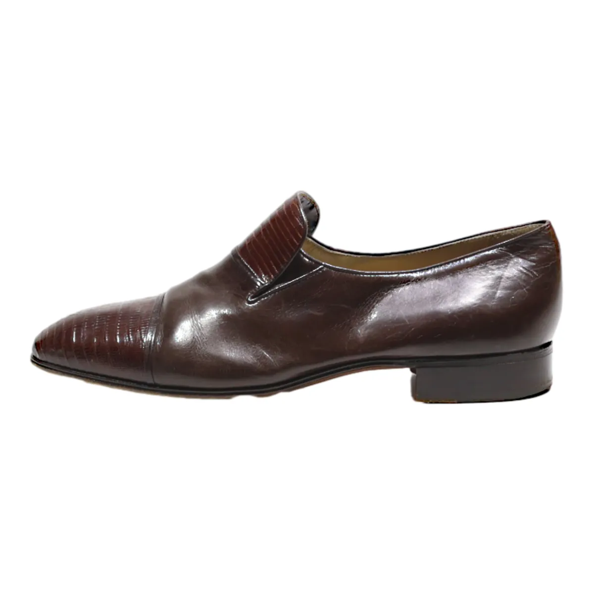 MAURI Loafer Shoes Brown Leather Mens UK 7
