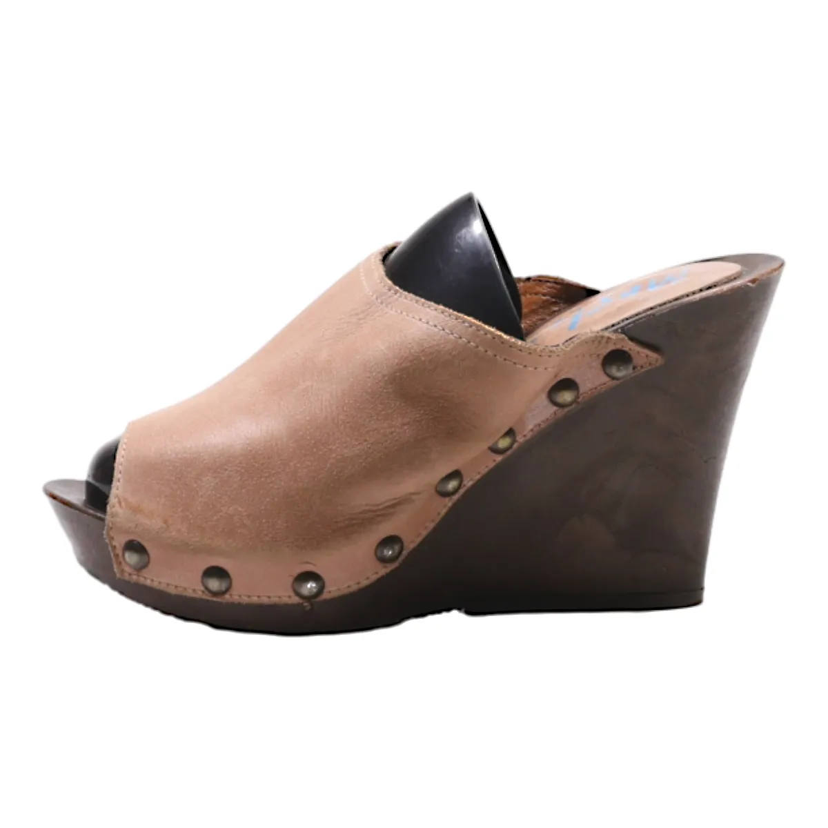 MUSTANG Wedge Heels Beige Leather Womens UK 4