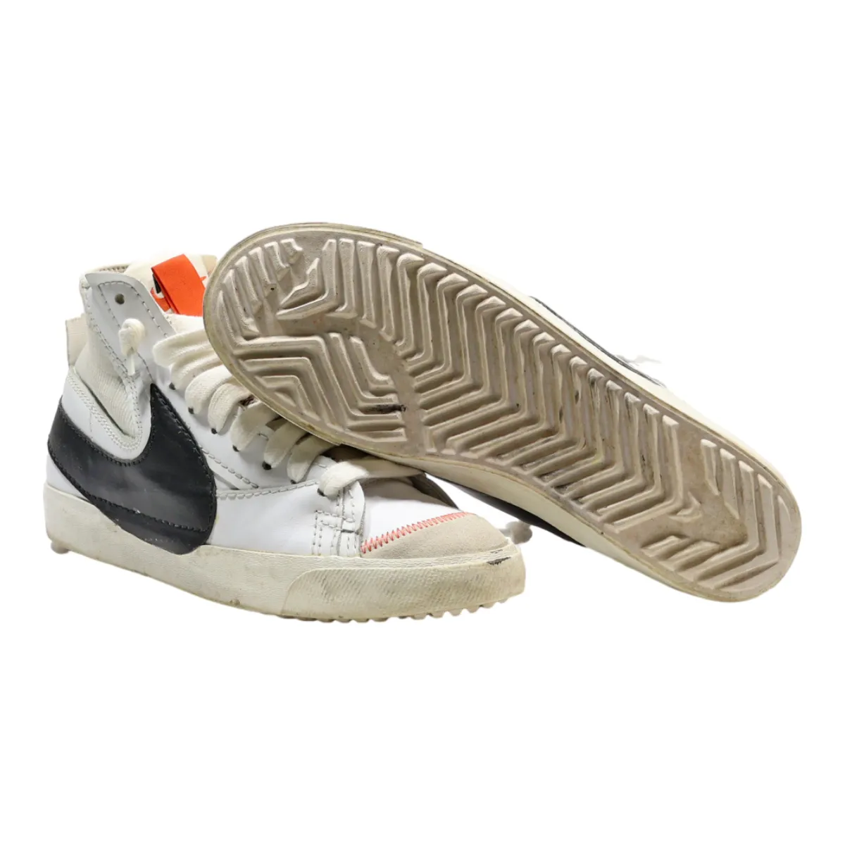 NIKE Blazer 2021 High Top Trainers White Leather Mens UK 11