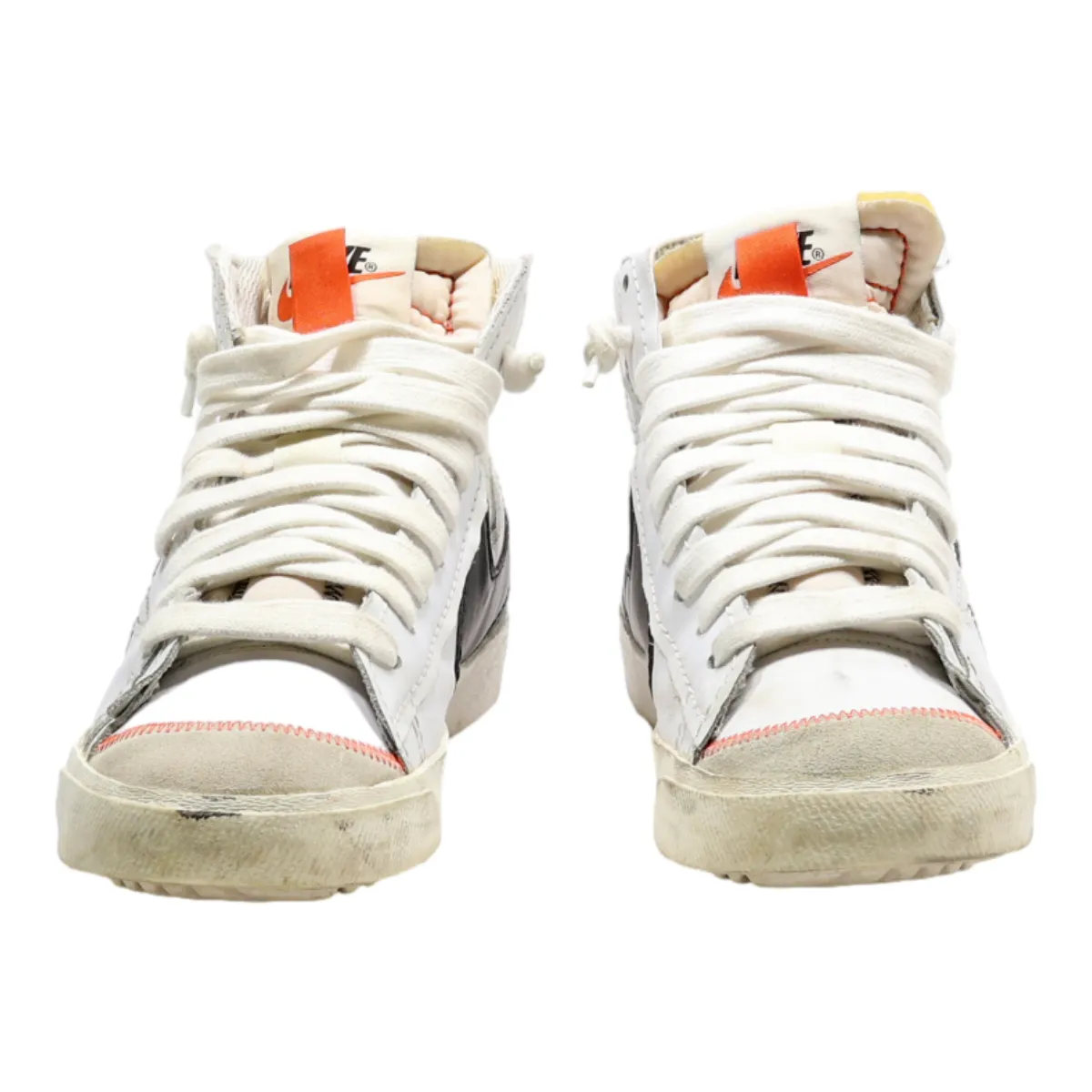 NIKE Blazer 2021 High Top Trainers White Leather Mens UK 11
