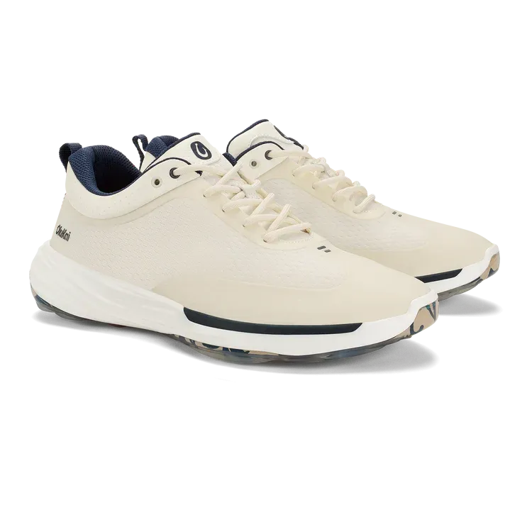 Olukai Men's Makena Golf Shoes- White Sand