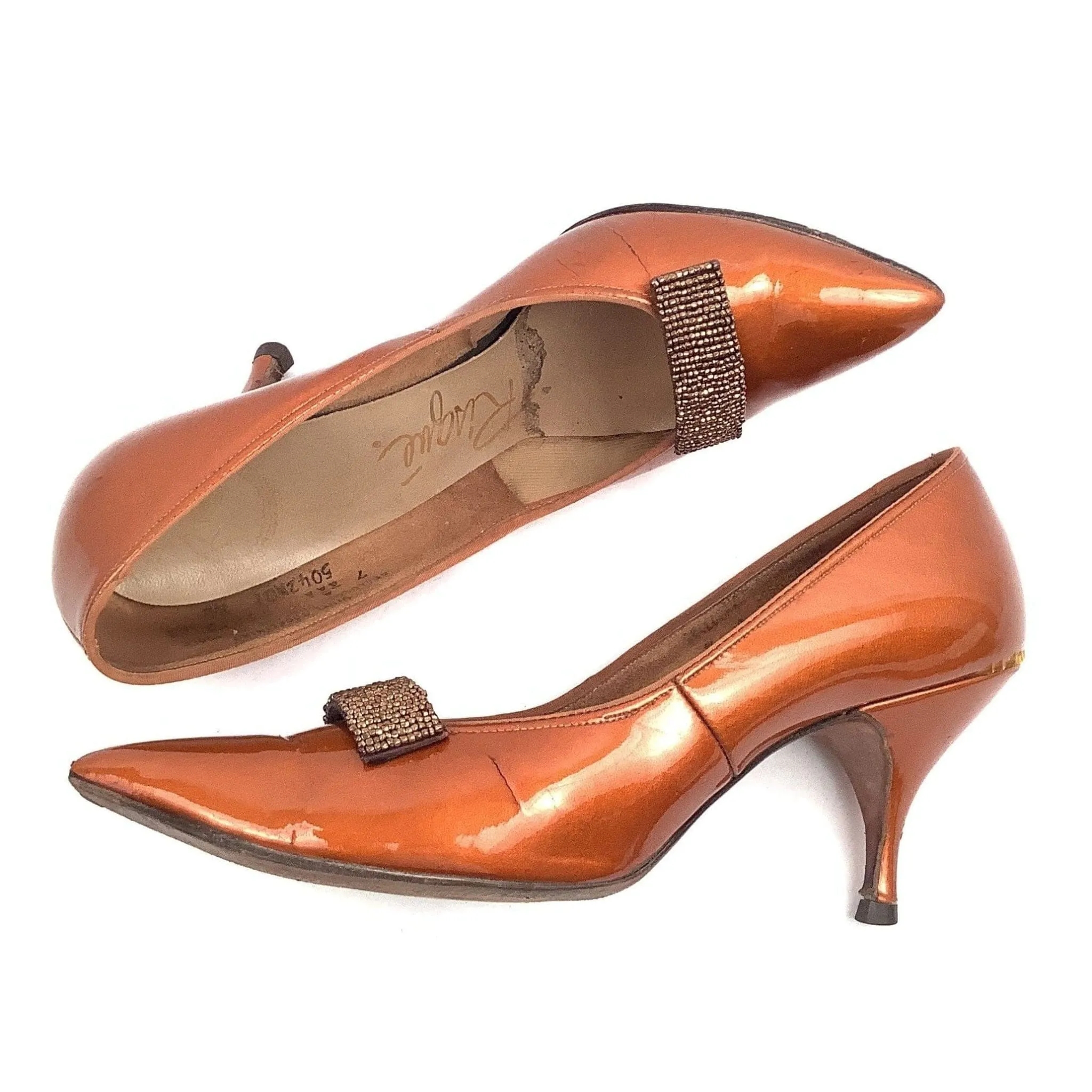 Orange Pin-up Heels