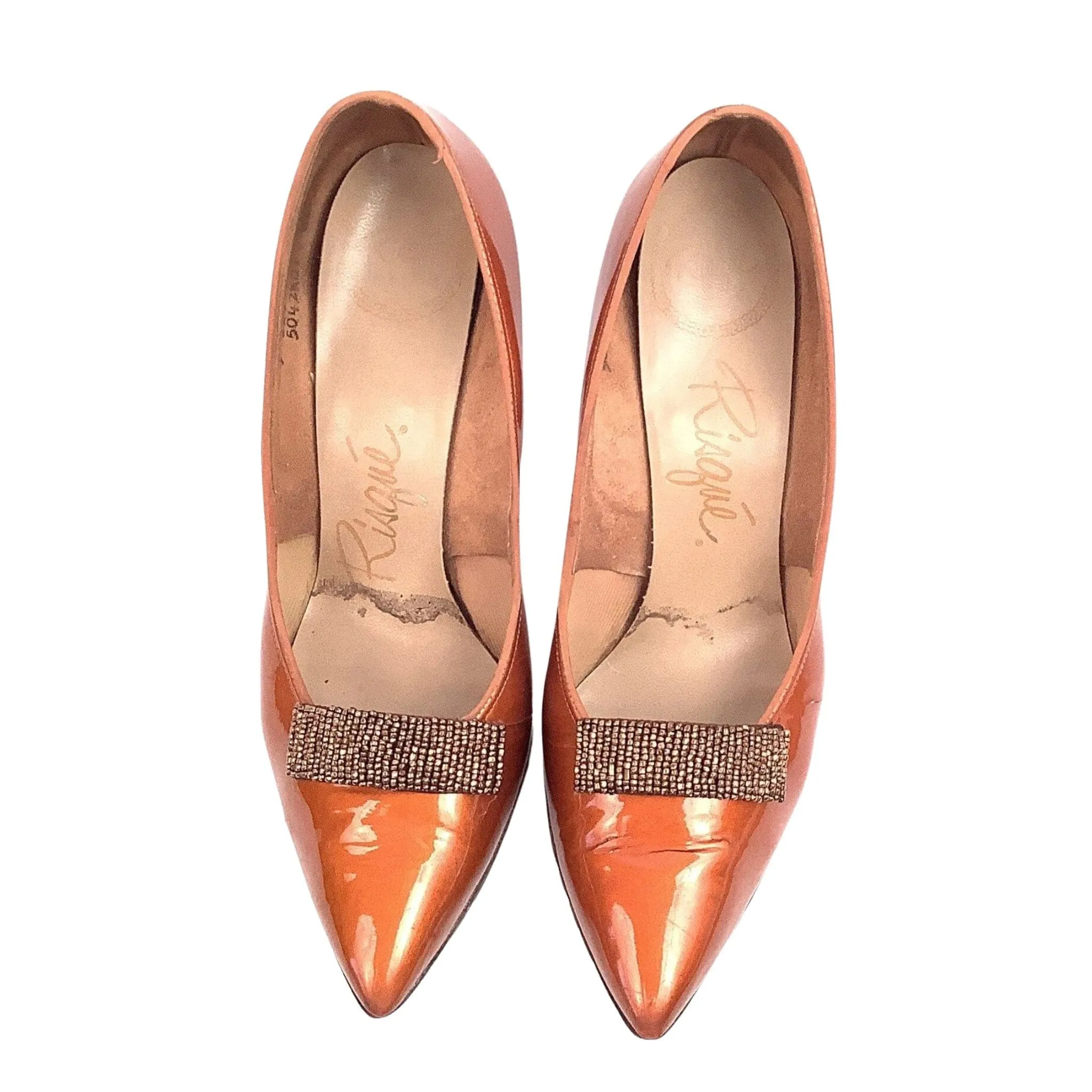 Orange Pin-up Heels