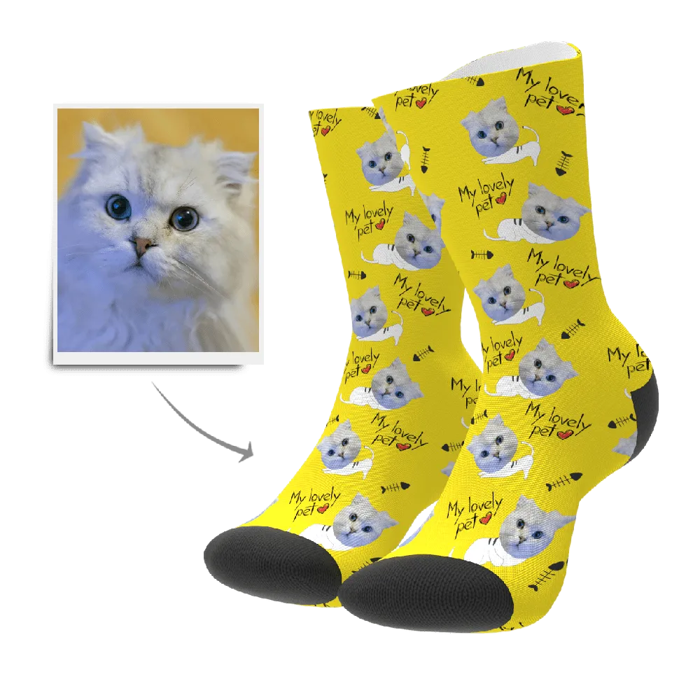 Pet Face Socks Cat Memorial Gift