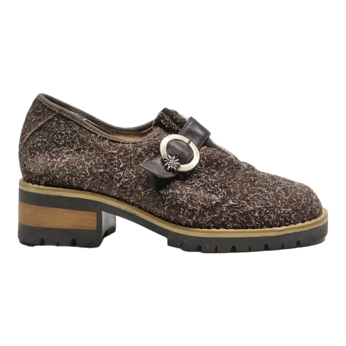 PIA MALA Monk Shoes Brown Leather Womens UK 4
