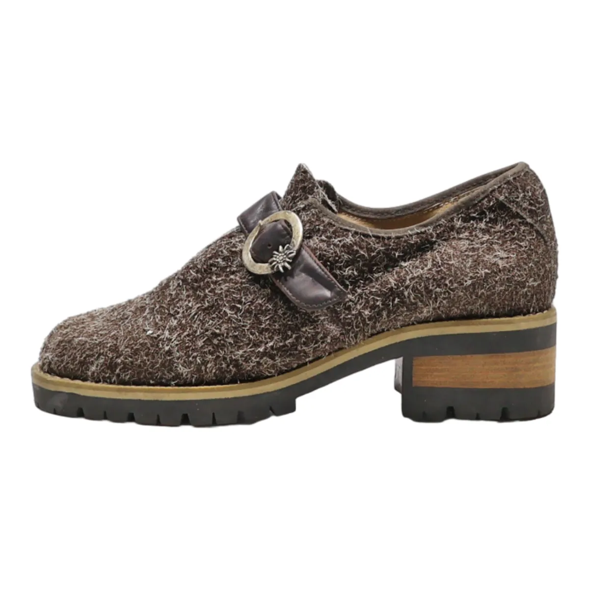 PIA MALA Monk Shoes Brown Leather Womens UK 4