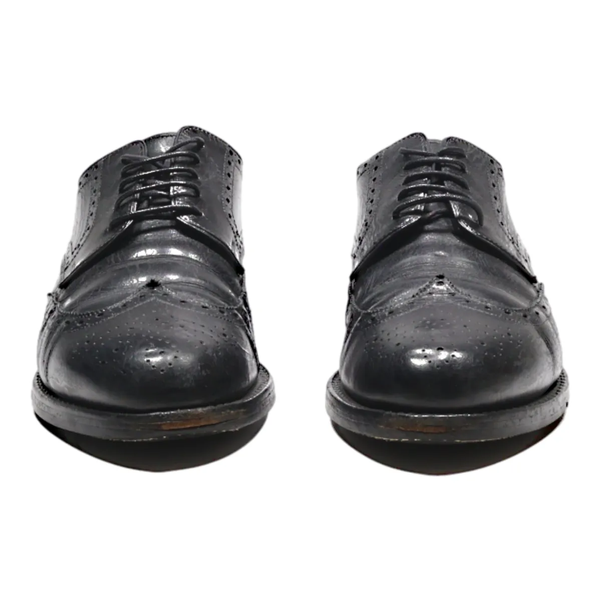 PRIME SHOES Brogue Shoes Black Leather Mens UK 8
