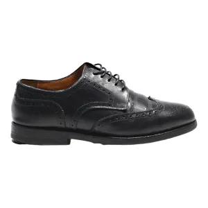 PRIME SHOES Brogue Shoes Black Leather Mens UK 8