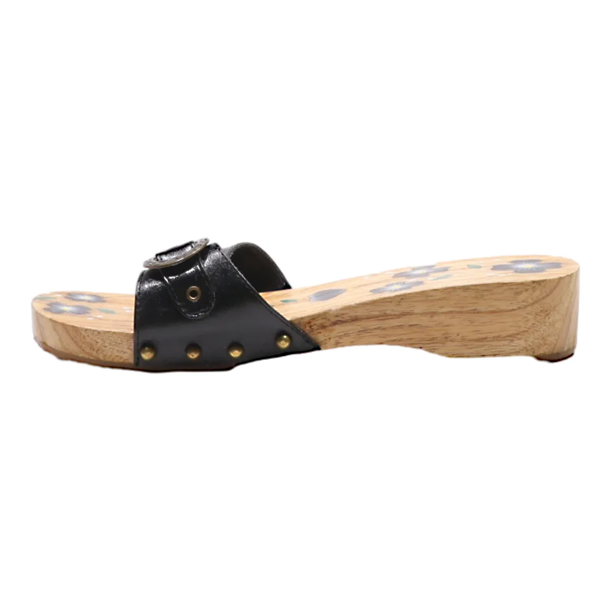 Slider Sandals Black Synthetic Womens UK 5