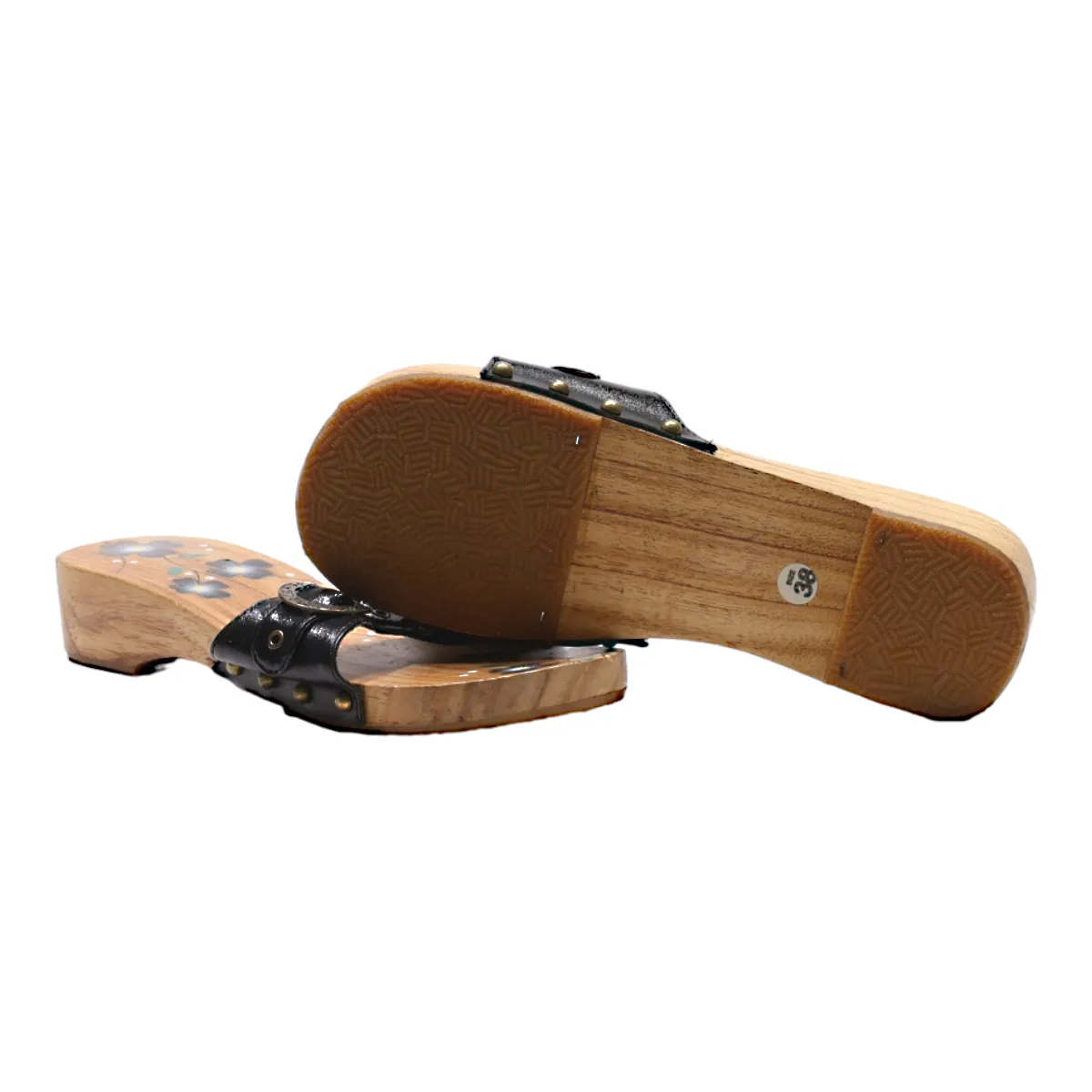 Slider Sandals Black Synthetic Womens UK 5