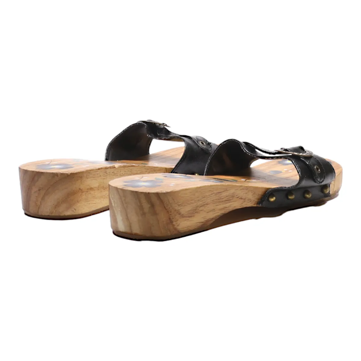 Slider Sandals Black Synthetic Womens UK 5